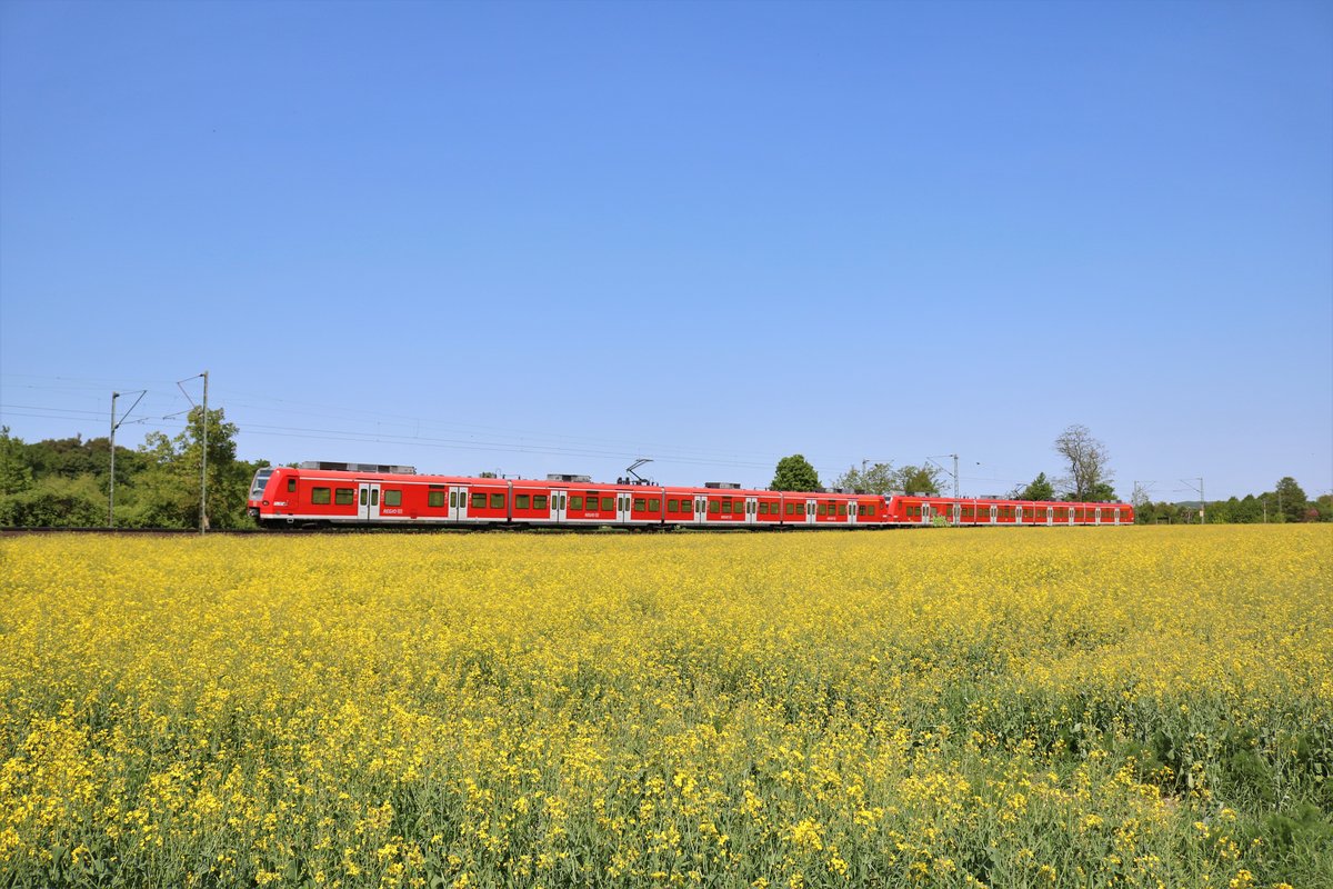 DB Regio 425 xxx und 425 xxx am 04.05.18 bei Frankfurt am Main Mainkur auf den Weg in Richtung Hanau