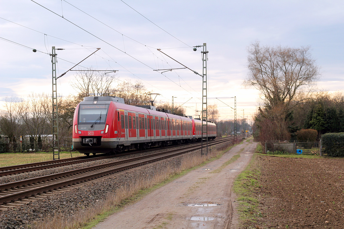 DB Regio 430 187 + 430 140 // Frankfurt-Sindlingen // 27. Januar 2016