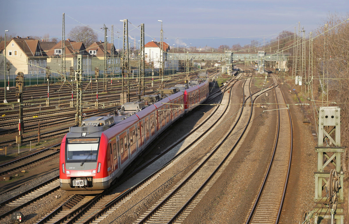 DB Regio 430 xxx + 430 xxx + 430 141 (Nachschuss) // Mainz-Bischofsheim // 17. Februar 2016