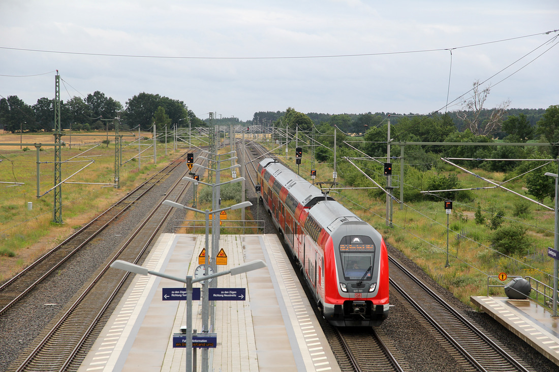 DB Regio 445 001 // Löwenberg (Mark) // 1. Juli 2020