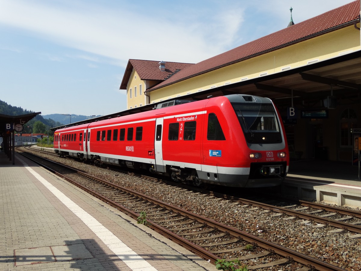 DB Regio 612 591 am 12.08.15 in Immenstadt 