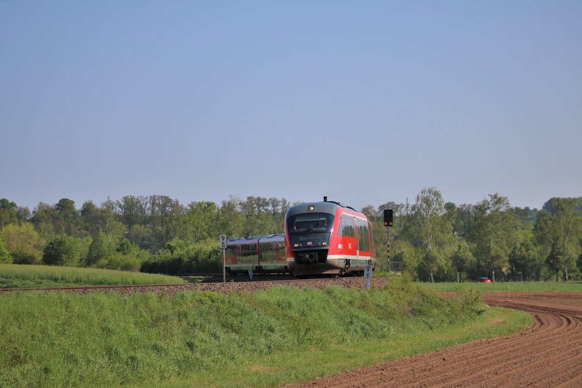 DB Regio 642 xxx mit zwei weiteren 642er am 30.04.19 in Schöneck Kilianstädten 