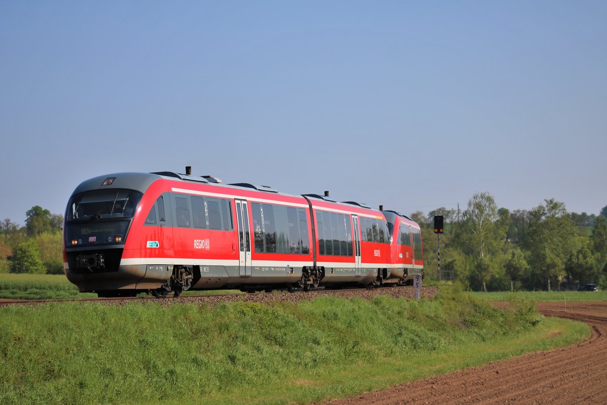 DB Regio 642 xxx mit zwei weiteren 642er am 30.04.19 in Schöneck Kilianstädten 