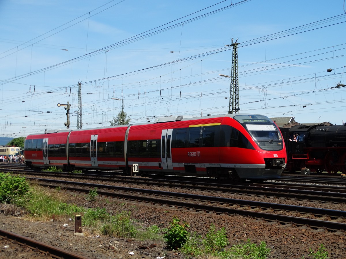 DB Regio 643 541 am 14.06.15 in Koblenz Lützel 