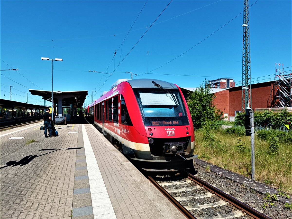 DB Regio 648 455 als RB nach Lübeck am 4.6.2022 in Lüneburg 