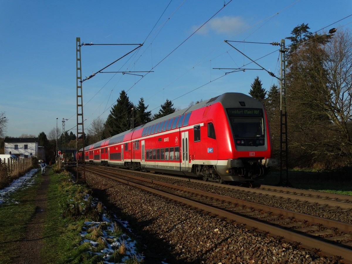 DB Regio Bayern Dosto Steuerwagen am 05.01.15 bei Hanau West KBS 640
