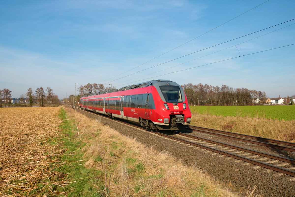DB Regio Bombardier Talent2 (Hamster) 442 xxx am 13.02.22 in Bruchköbel 
