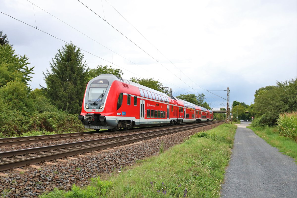 DB Regio Bombardier Twindexx 445 062 am 15.08.19 in Maintal Ost 
