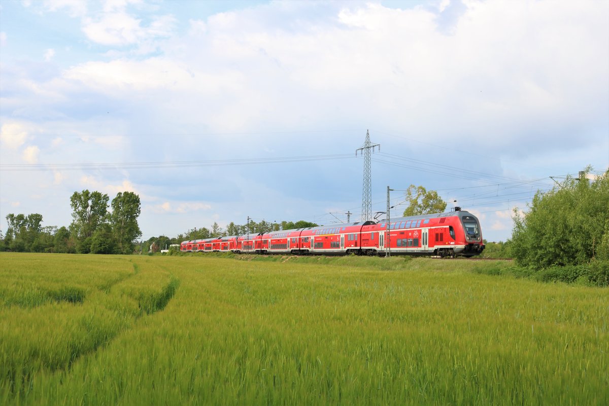 DB Regio Bombardier Twindexx 446 Doppeltraktion am 18.05.19 bei Darmstadt 