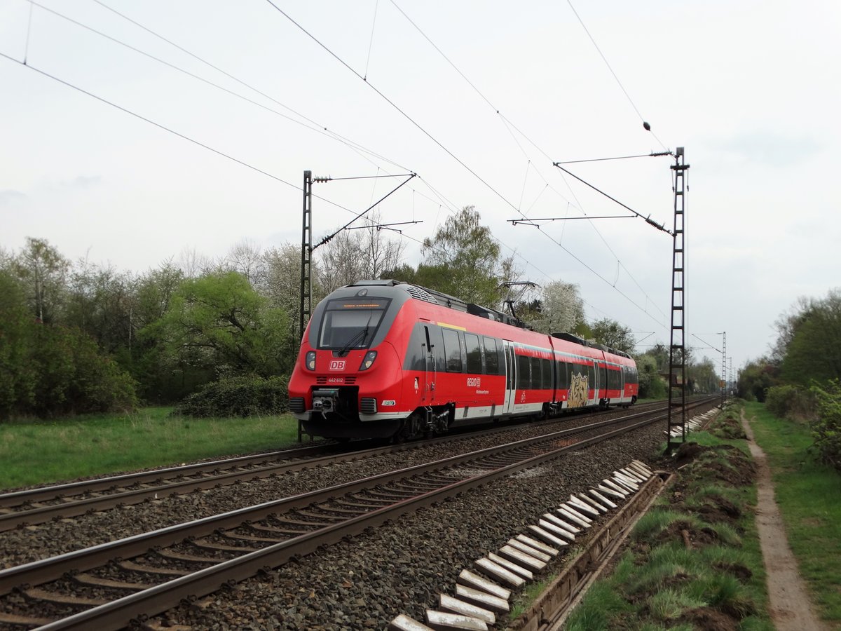 DB Regio Hamsterbacke 442 612 am 05.04.17 bei Hanau West