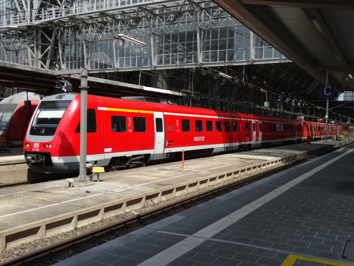DB Regio Hessen 612 007 am 09.05.14 in Frankfurt am Main Hbf 
