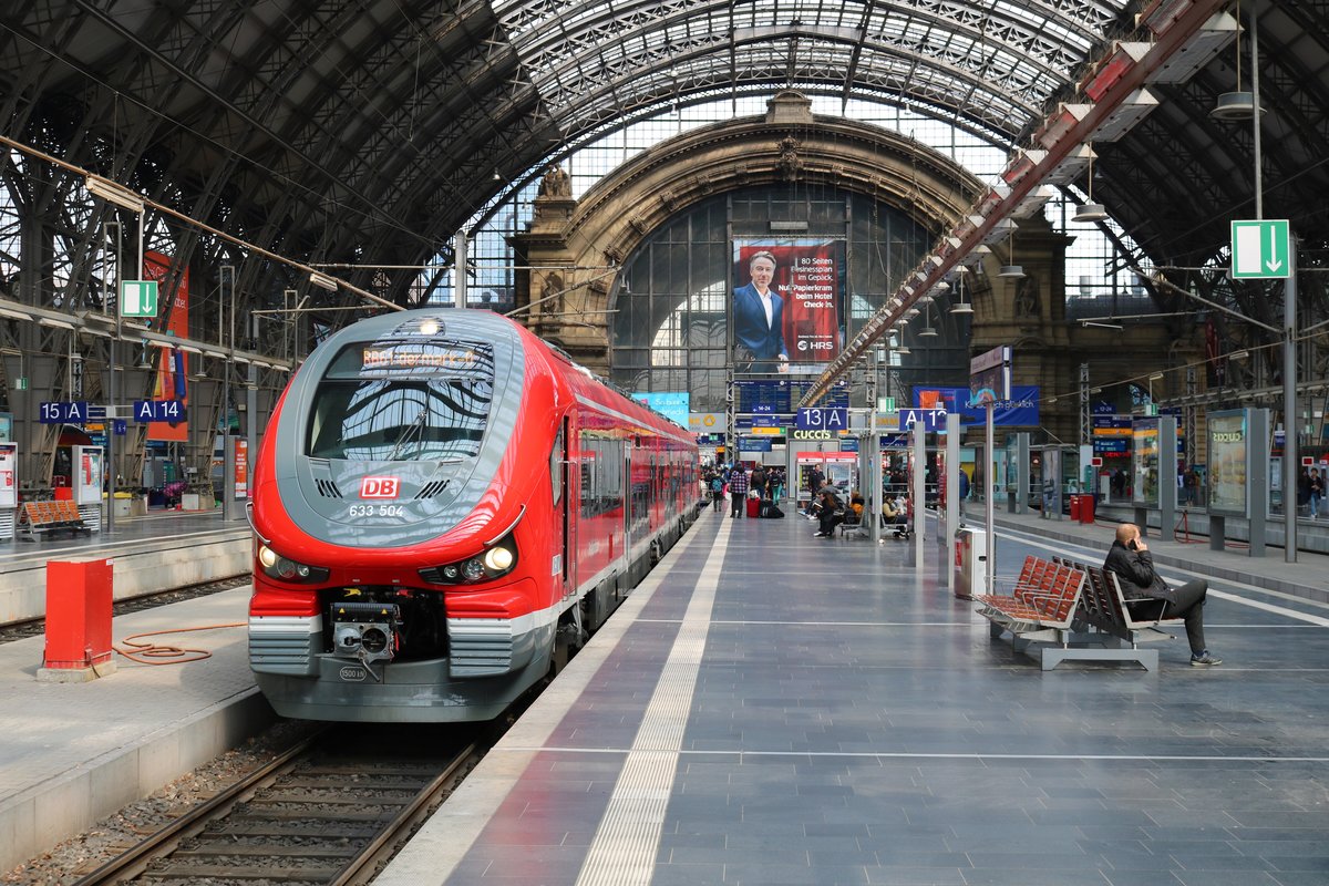 DB Regio Hessen PESA Link 633 004 am 13.04.19 in Frankfurt am Main Hbf