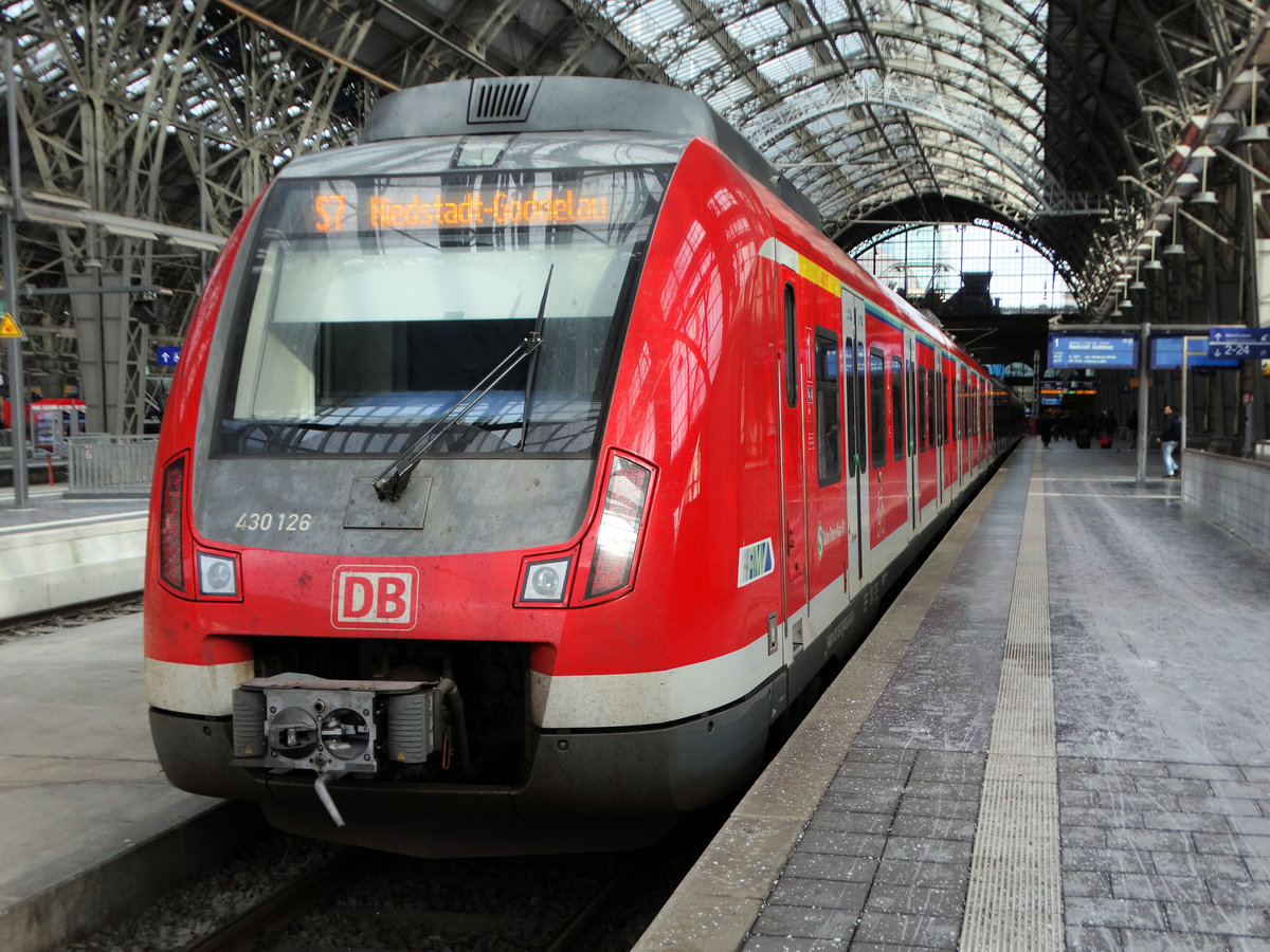DB Regio S-Bahn Rhein Main 430 126 am 14.01.17 in Frankfurt am Main Hbf