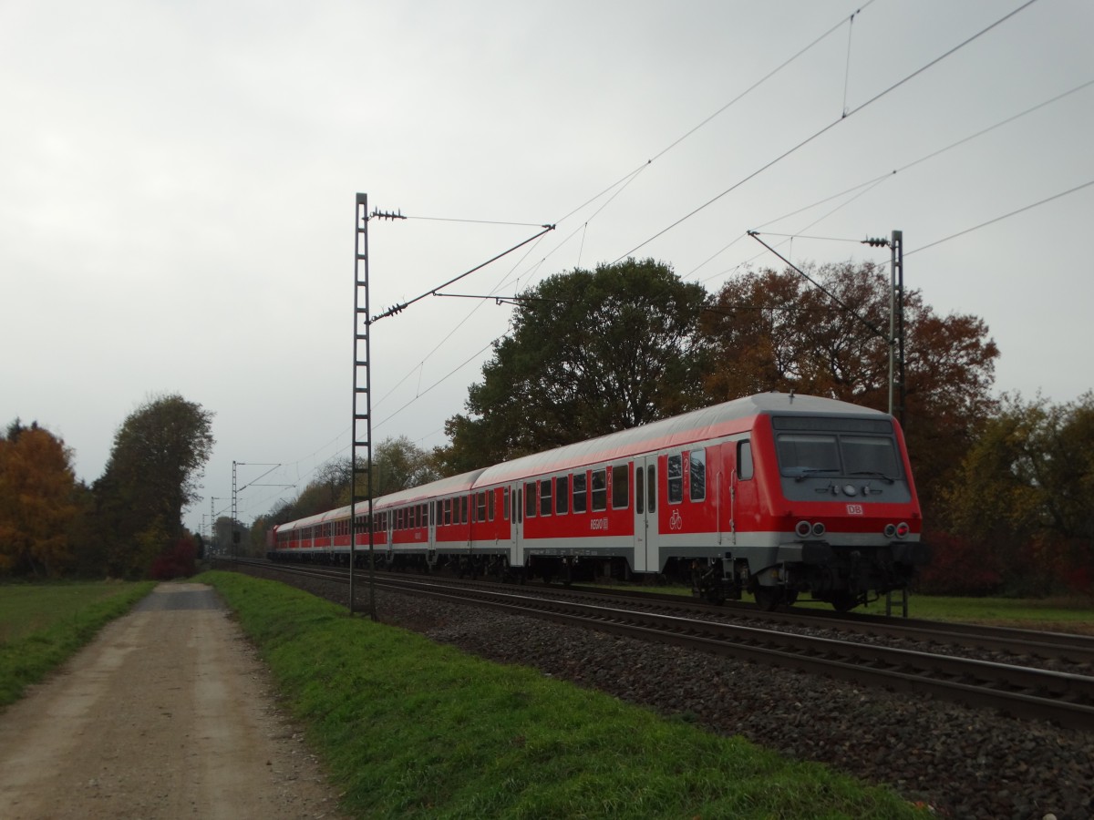 DB Regio Steuerwagen Bauart Wittenberge am 06.11.15 bei Maintal Ost. Nur noch bis Fahrplanwechsel im Dezember Fahren hier N-Wagen mit 143er oder 111er danach kommen die langweiligen ET 425 auf diese Linie