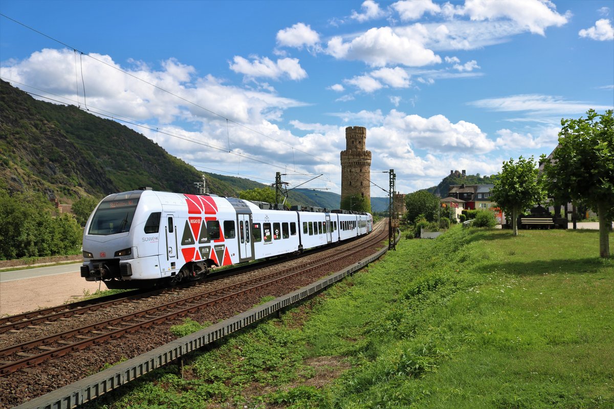 DB Regio SÜWEX Stadler Flirt3 429 601 am 10.08.19 in Oberwesel