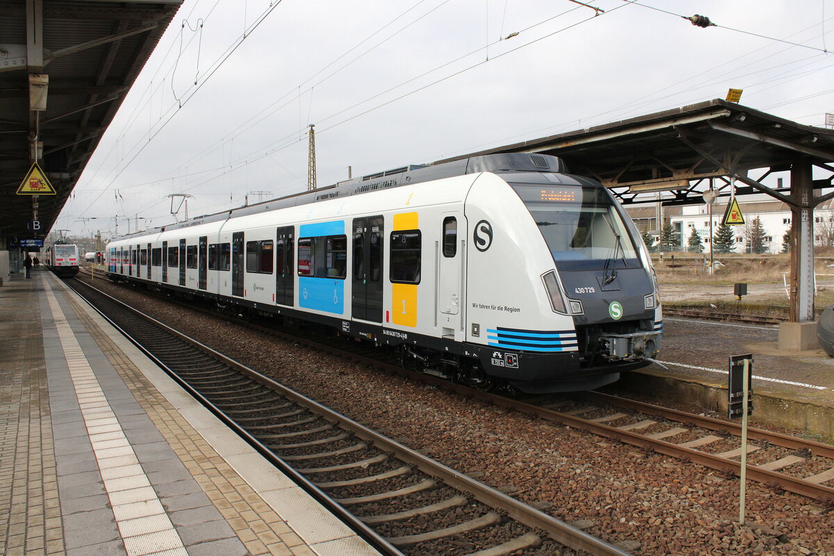 DB S-Bahn Stuttgart 430 729 am 13.02.2023 auf Probefahrt in Riesa.