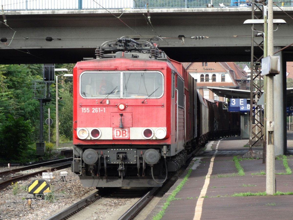 DB Schenker Rail 155 261-1 am 19.09.14 in Weinheim 