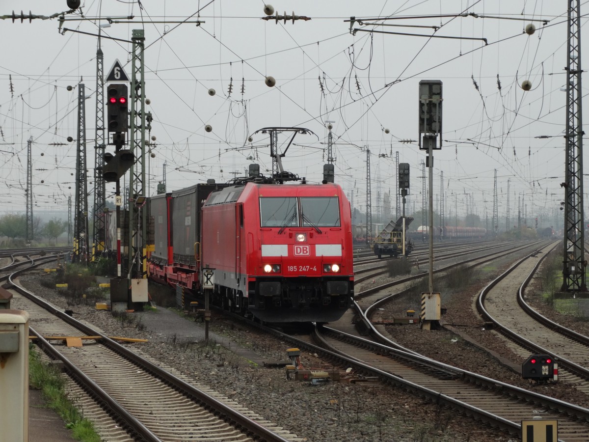 DB Schenker Rail 185 247-4 am 30.10.14 in Mainz Bischofsheim Rbf