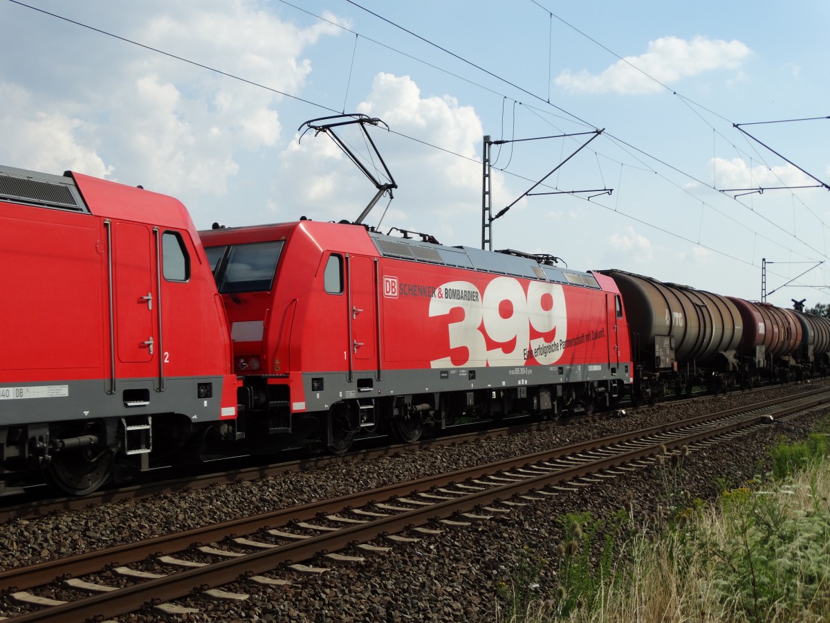 DB Schenker Rail 185 399-3 am 23.07.14 bei Walluf