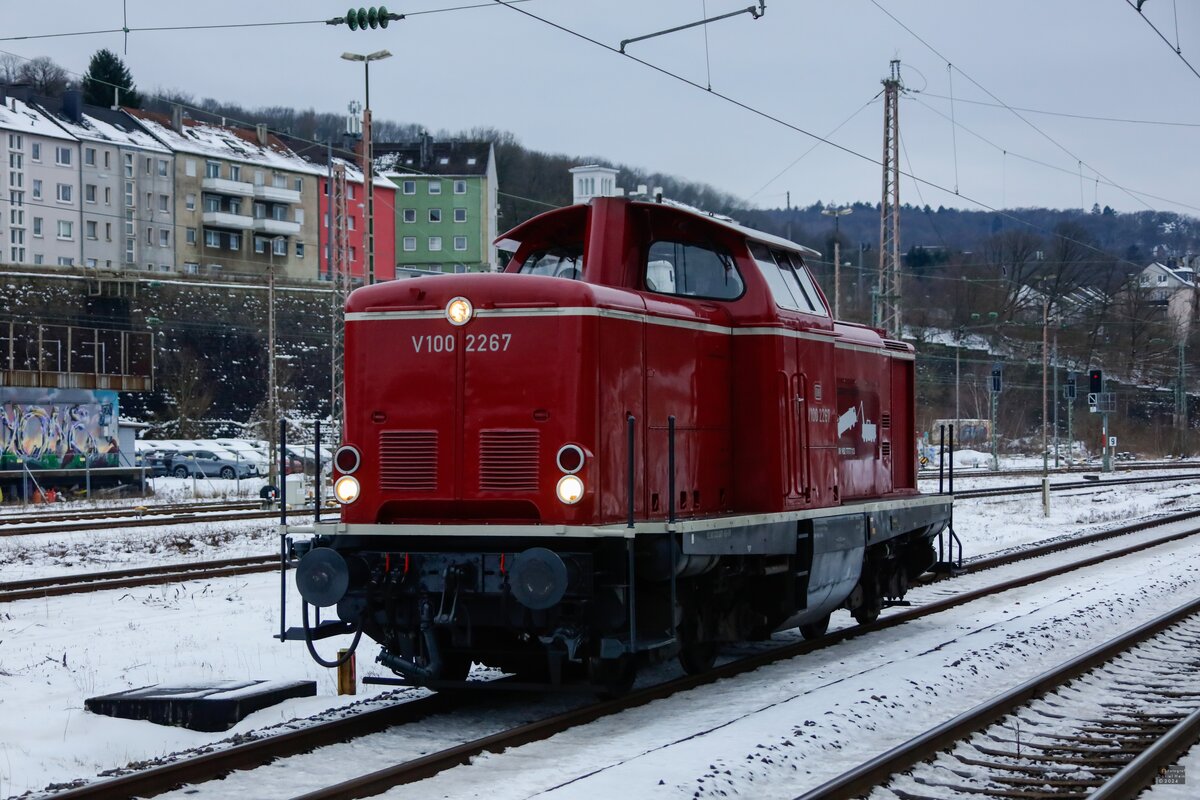 DB V100 2267 in Wuppertal, Januar 2024.