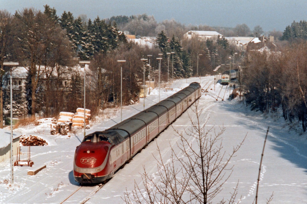 DB VT 11.5, BR 601 in Winterberg aufgenommen am 03.01.1995. 