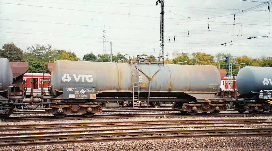 DB VTG Kesselwagen in Wiesbaden-Ost, Oktober 2003 - Nr 786 5 242, Stofftafel 80/1789