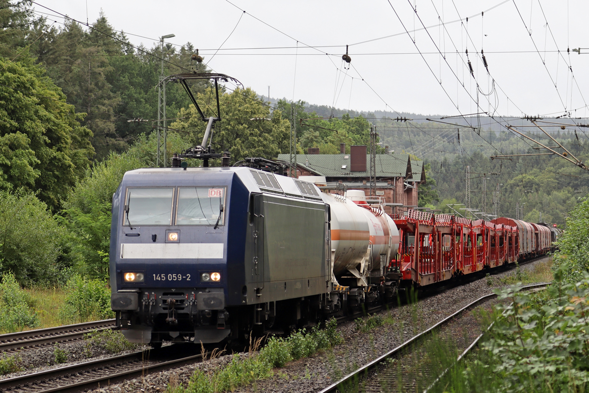 DBC 145 059-2 in Jossa 3.8.2023