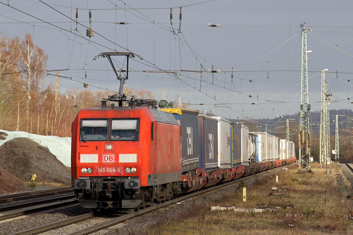 DBC 145 068-3 in Eichenberg 12.12.2023