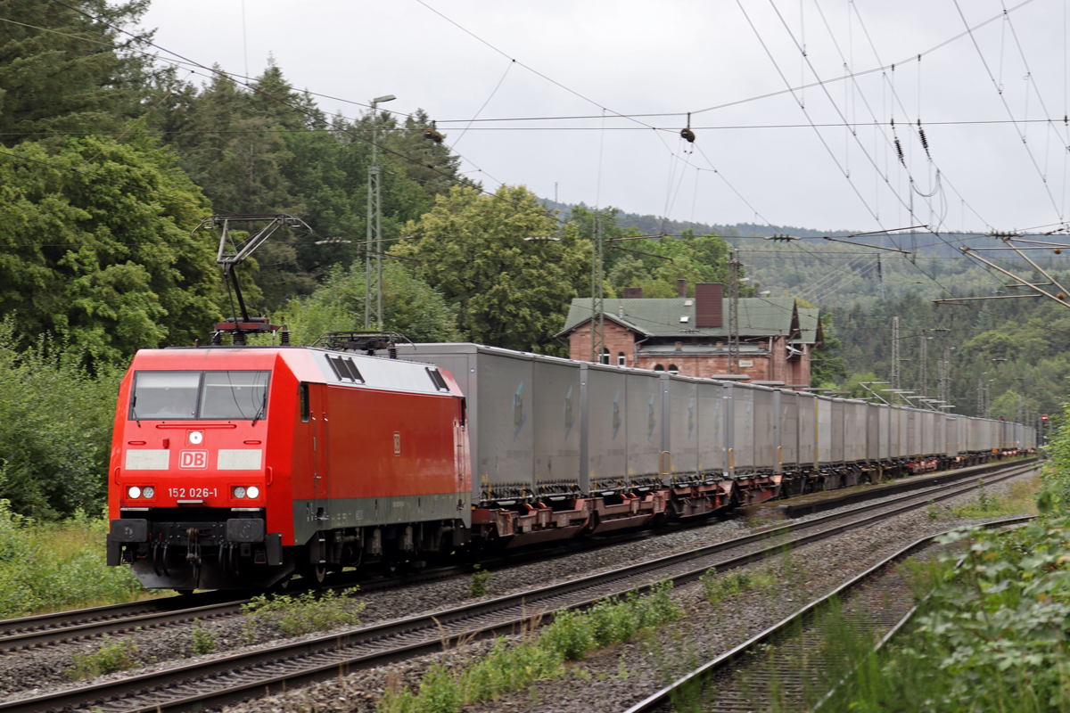DBC 152 026-1 in Jossa 3.8.2023