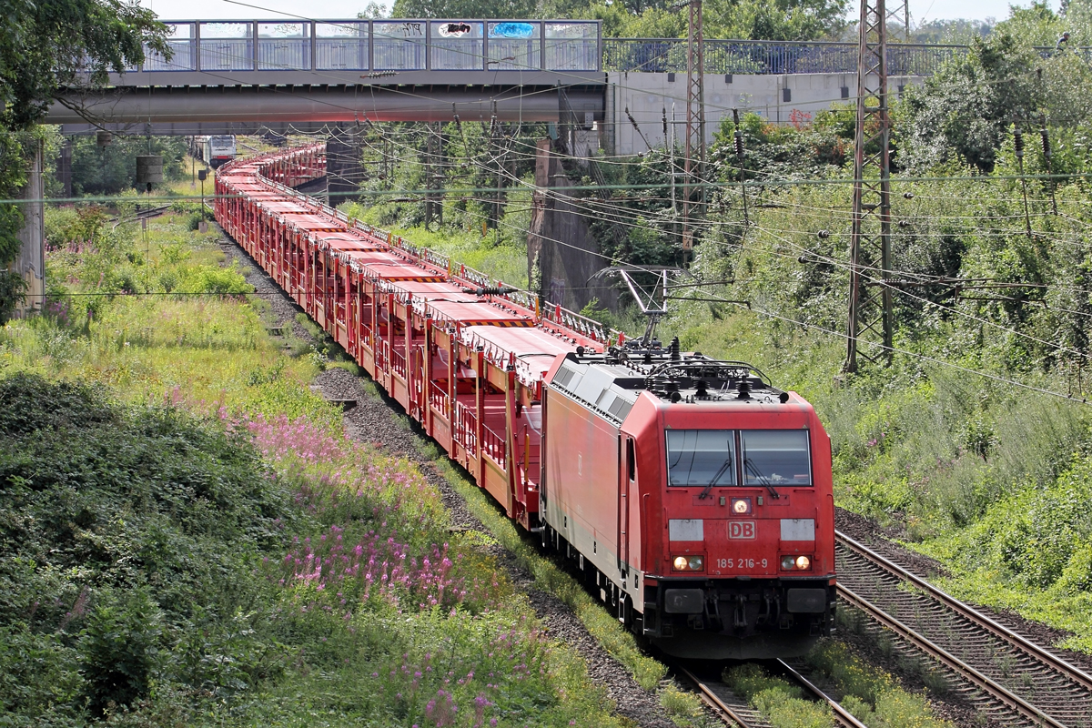 DBC 185 216-9 auf der Hamm-Osterfelder Strecke in Recklinghausen 22.7.2020