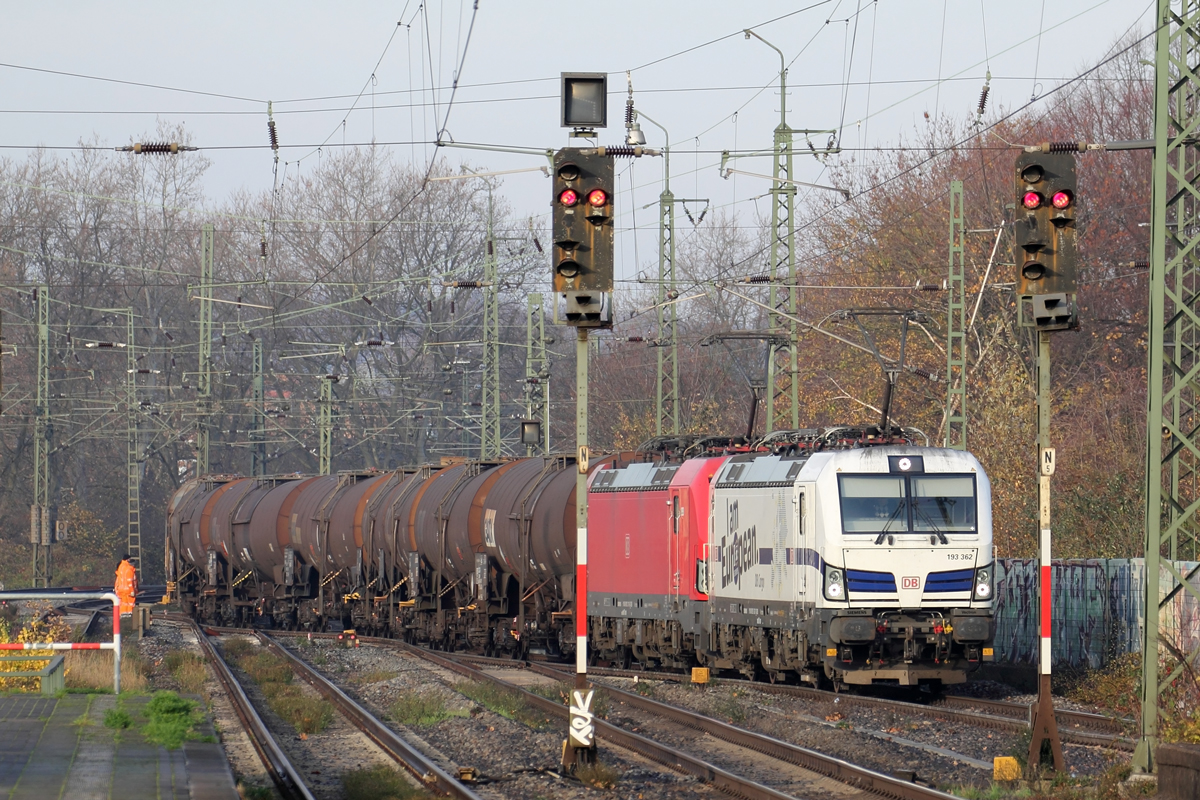 DBC 193 362 mit 193 311 in Viersen 25.11.2020