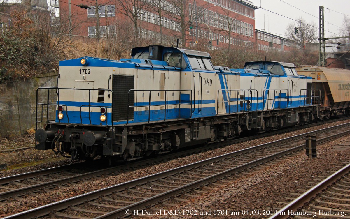 D&D 1702 (203 130) und D&D 1701 (203 110) am 04.03.2014 in Hamburg Harburg.