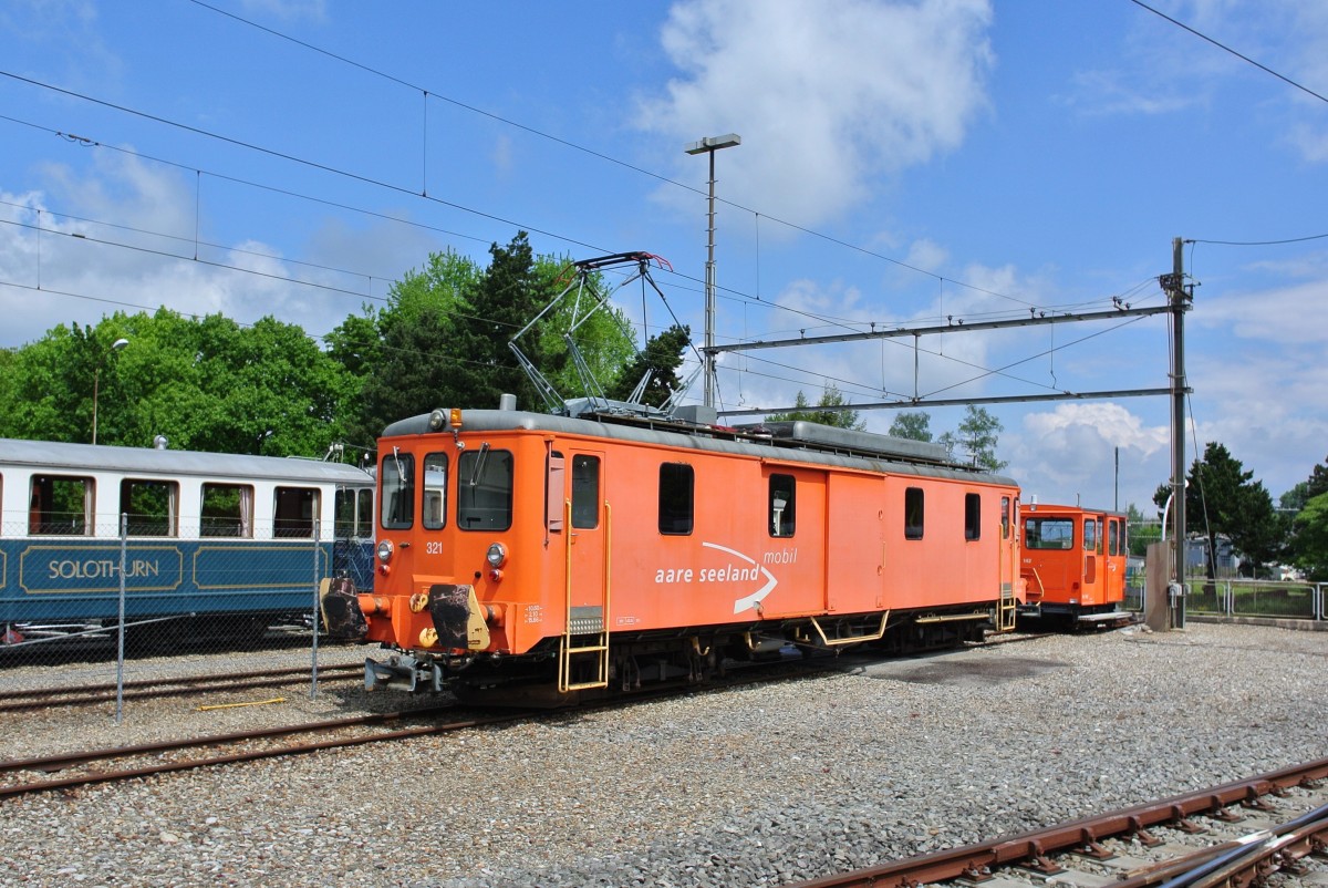 De 4/4 321 (ex. SZB) abgestellt in Langenthal, 15.05.2014.