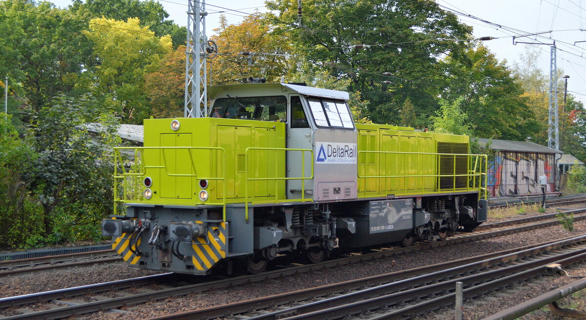 DeltaRail GmbH mit ihrer Luxemburger MaK G 1206 (NVR:  92 82 0001 508-1 L-DELTA ) am 27.09.21 in Berlin Hirschgarten Richtung Frankfurt/Oder.