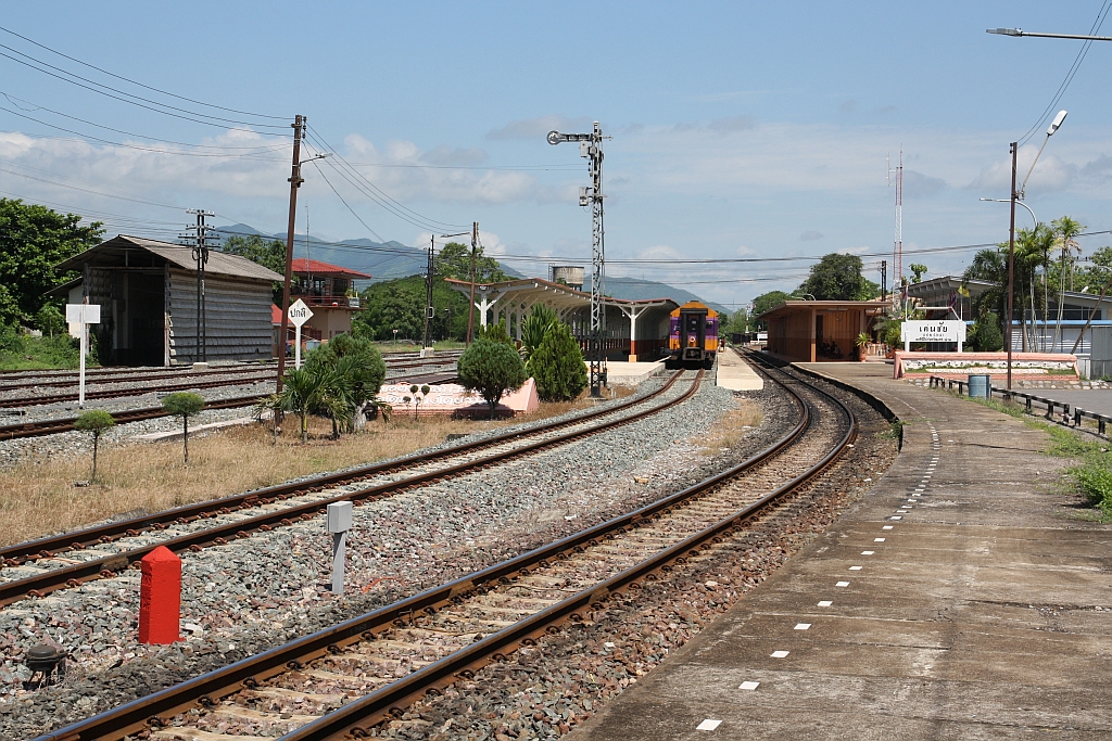 Den Chai Station, Blickrichtung Chiang Mai, am 19.Mai 2018.