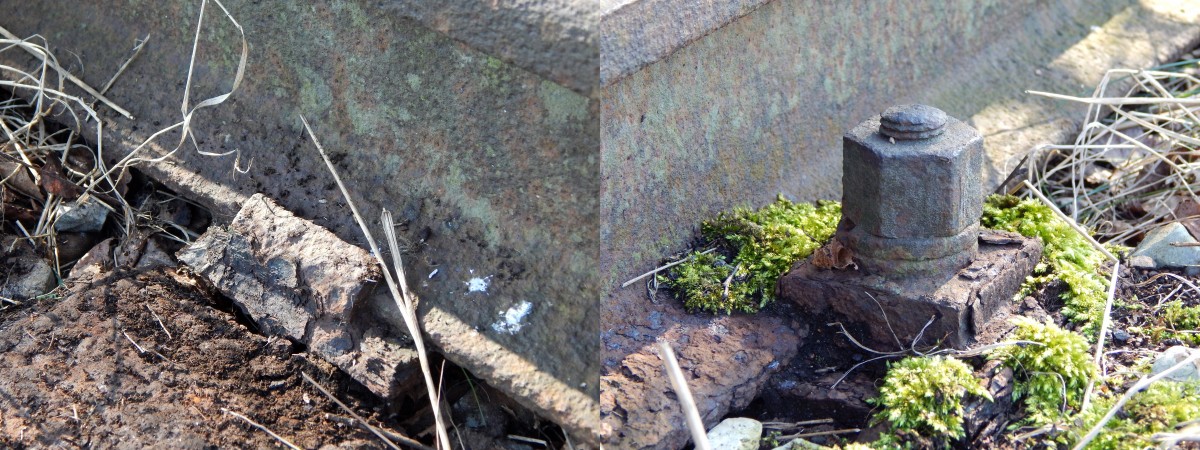 Den preußischen Oberbau F Hakenplatte mit Klemmplatte findet man heute nur noch auf stillgelegten Bahnstrecken und selbst dort nur sehr selten. Auf der Außenseite wird die Schiene eingehakt und auf der Innenseite dann mit einer Klemmplatte festgeschraubt. Dieseer Oberbau wird seit vielen Jahren nicht mehr verwendet.

Grevenbroich 27.02.2016