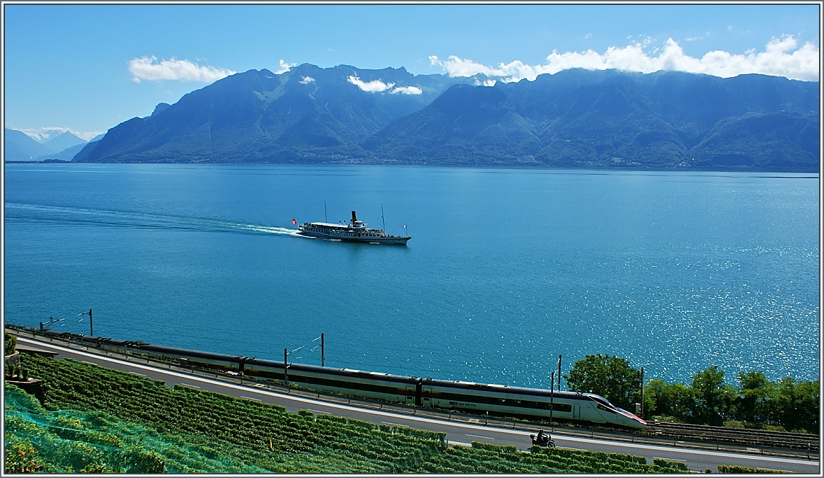 Den Reisenden des EC 39 gefiel die Aussicht zwischen Rivaz und St.Saphorin sicher so gut wie mir.
(09.09.2013)