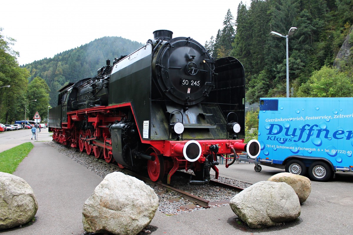 Denkmallok 50 245 am 13.09.2014 wärend der Triberger Bahnhofstage.
