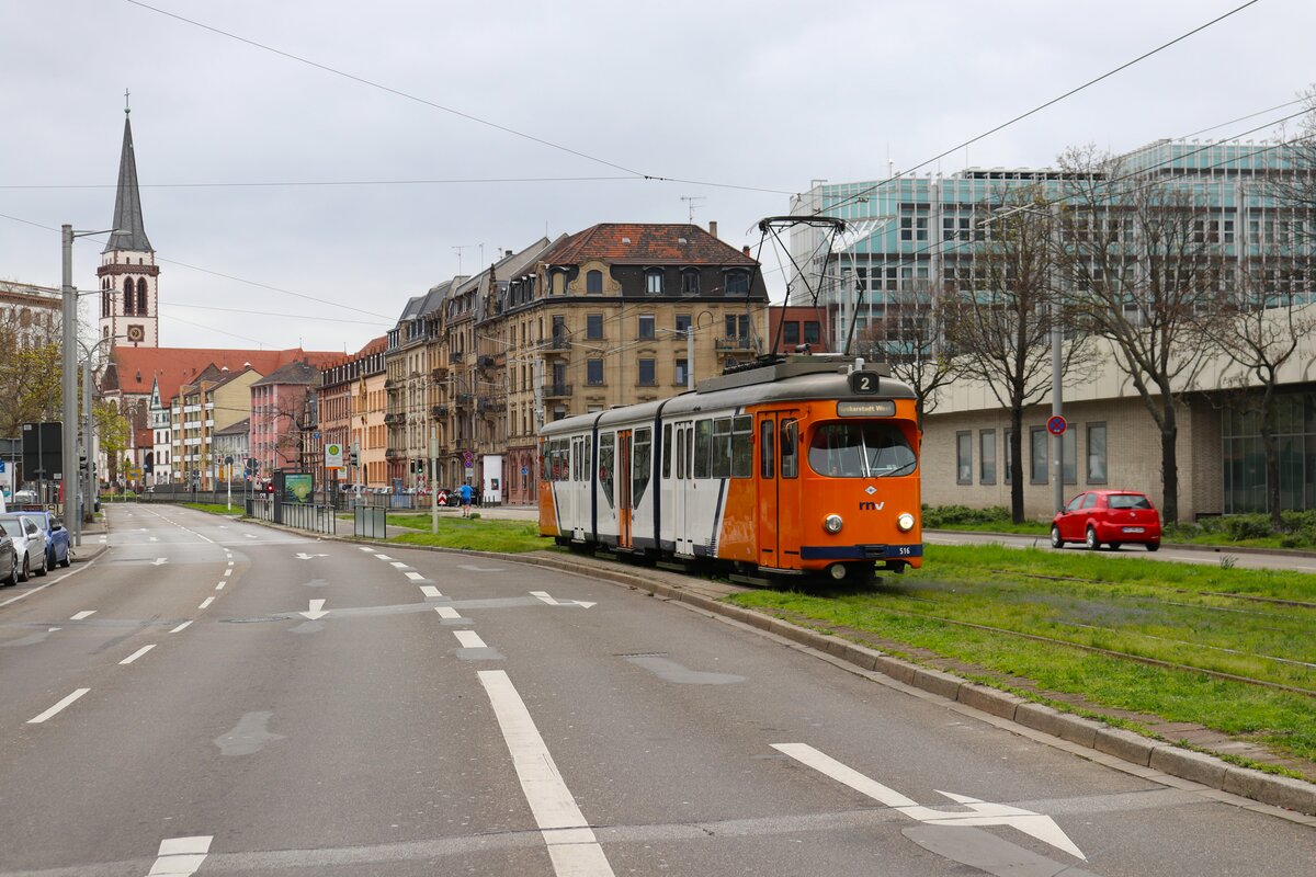 Depot5 Sonderfahrt mit dem RNV Düwag GT8 5516 am 24.03.24 in Mannheim 