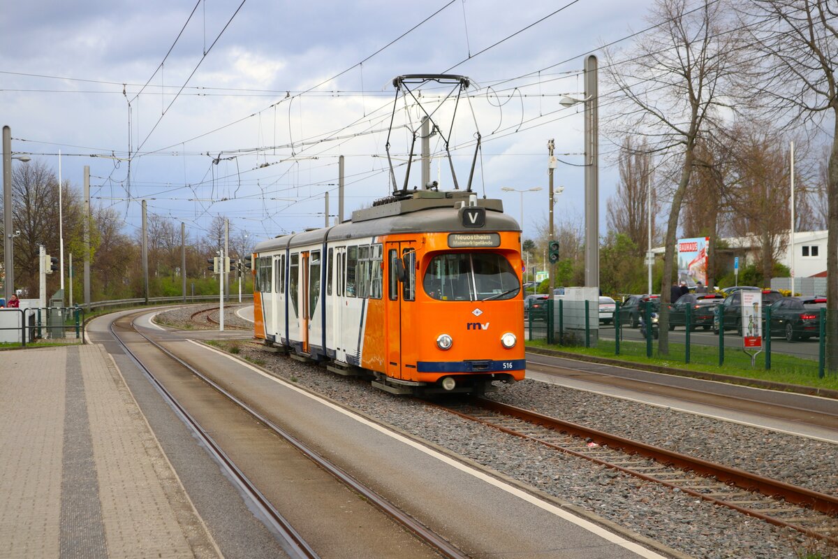 Depot5 Sonderfahrt mit dem RNV Düwag GT8 5516 am 24.03.24 in Mannheim