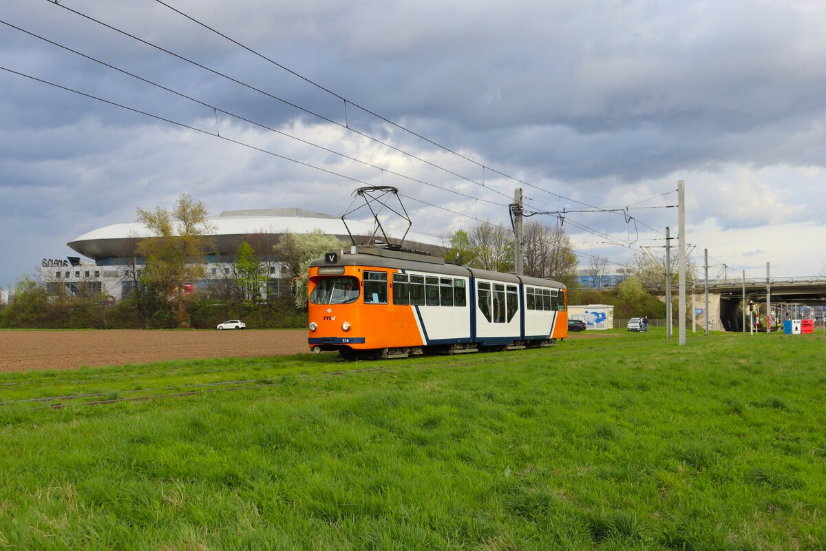 Depot5 Sonderfahrt mit dem RNV Düwag GT8 5516 am 24.03.24 in Mannheim