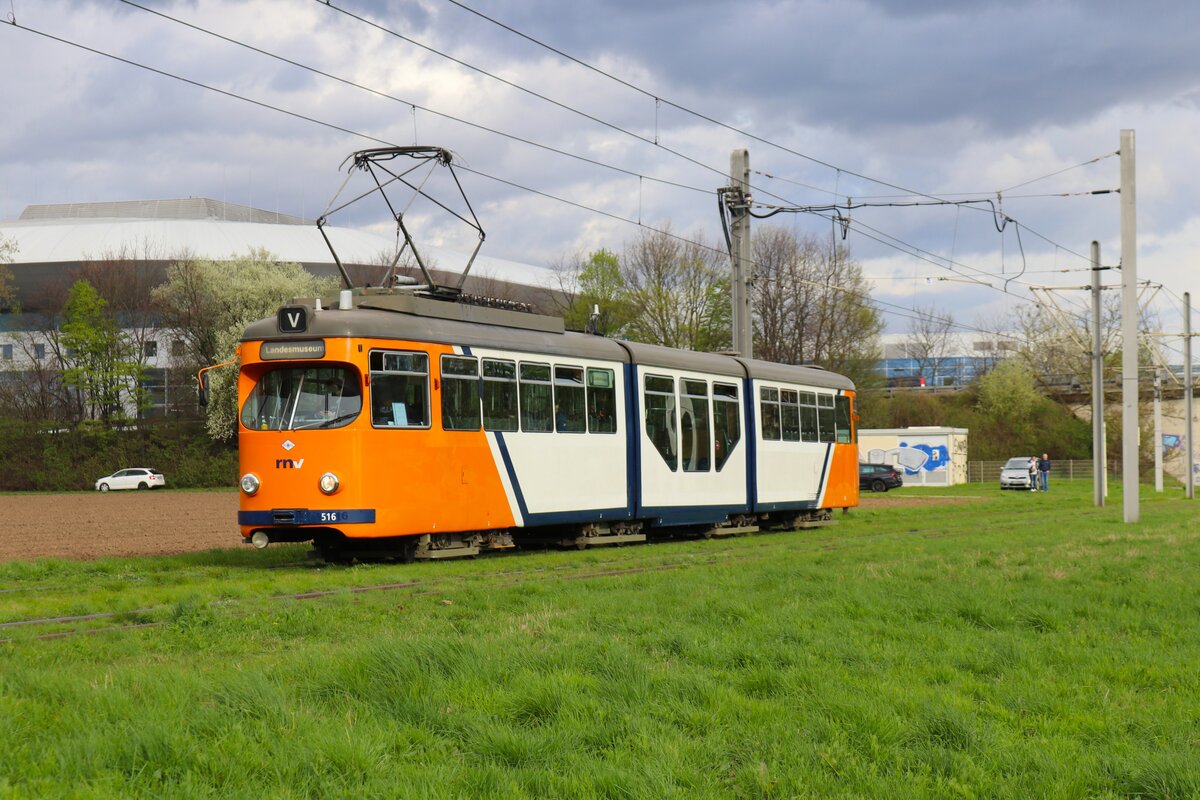 Depot5 Sonderfahrt mit dem RNV Düwag GT8 5516 am 24.03.24 in Mannheim