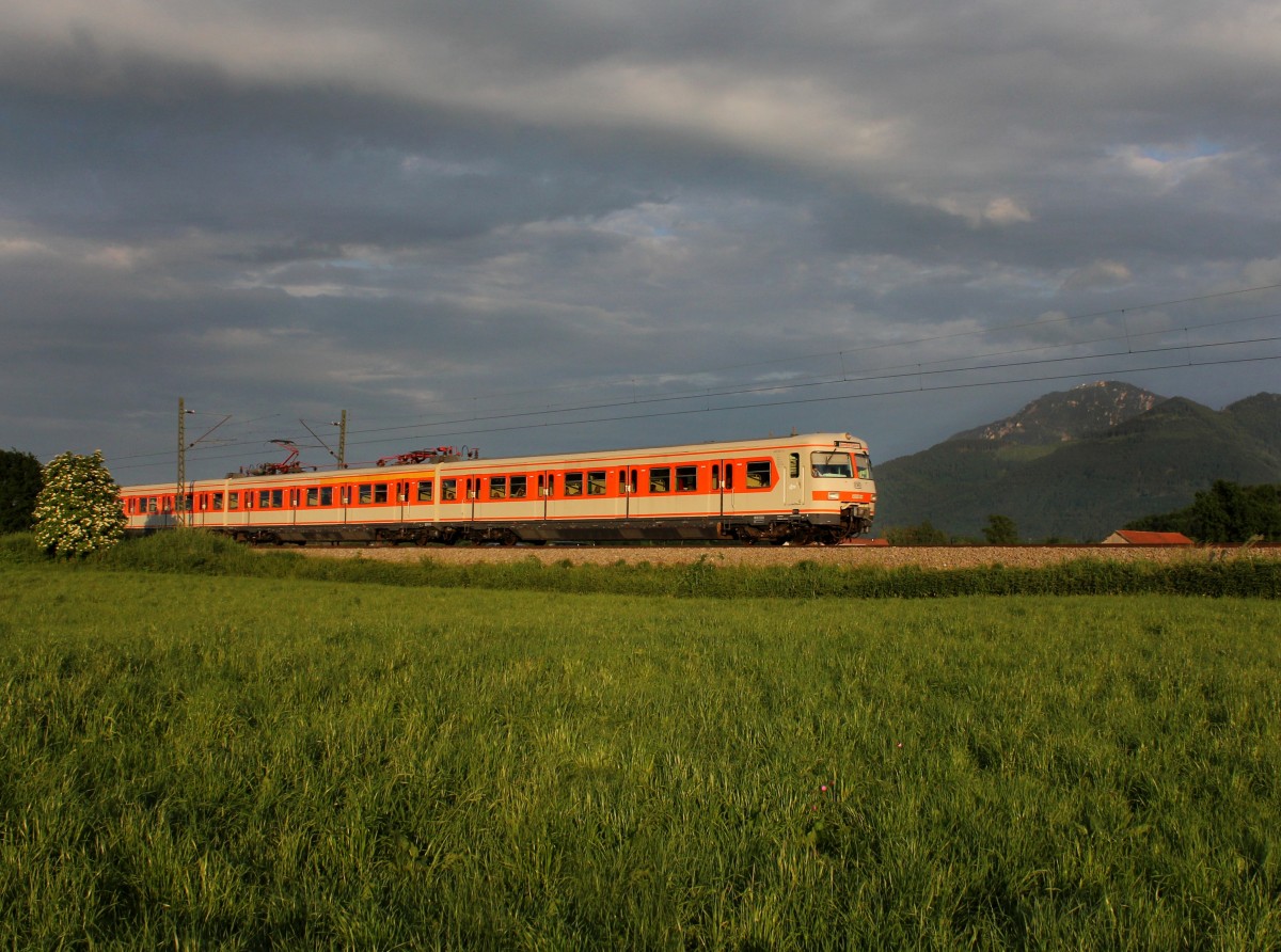 Der 420 001 als Sonderzug  am 31.05.2014 unterwegs bei Übersee.