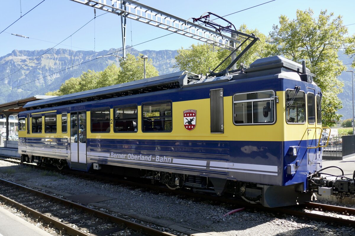 Der ABeh 4/4 II 311  Grindelwald  am 19.9.25 im Bahnhof Interlaken Ost.