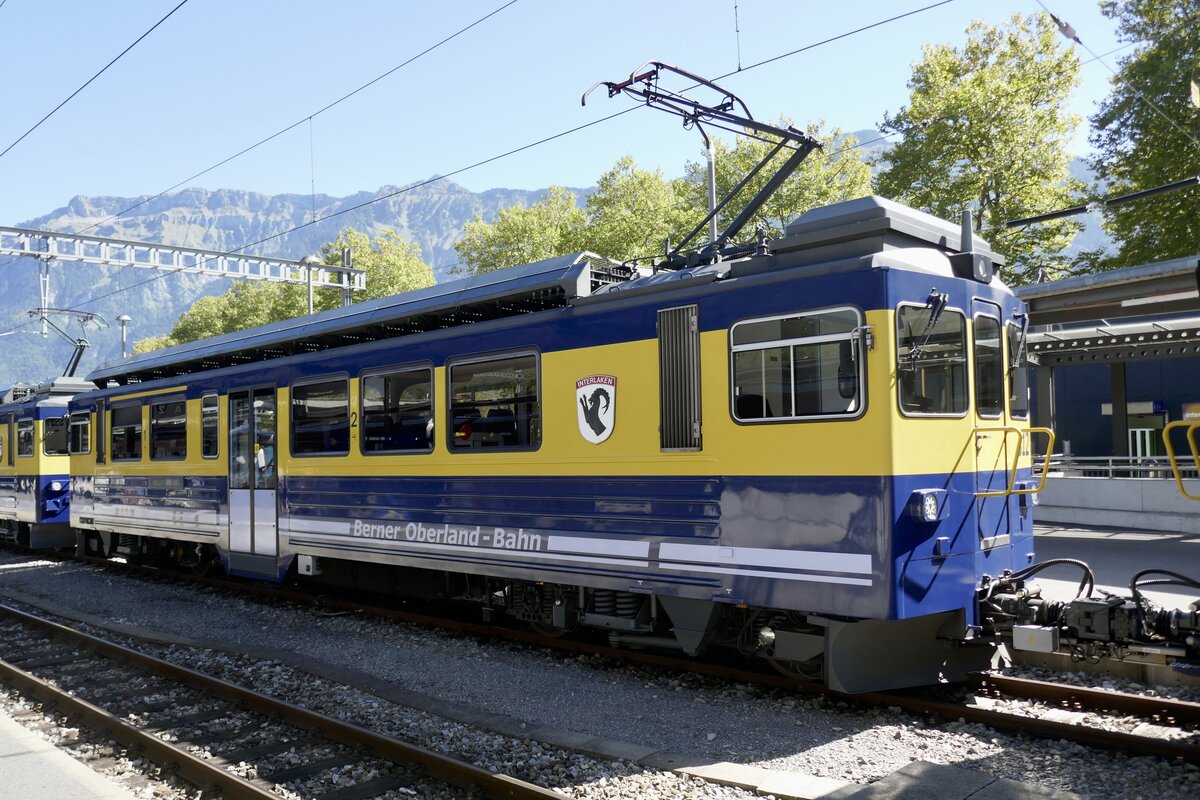 Der ABeh 4/4 II 312  Interlaken  am 19.9.25 im Bahnhof Interlaken Ost.