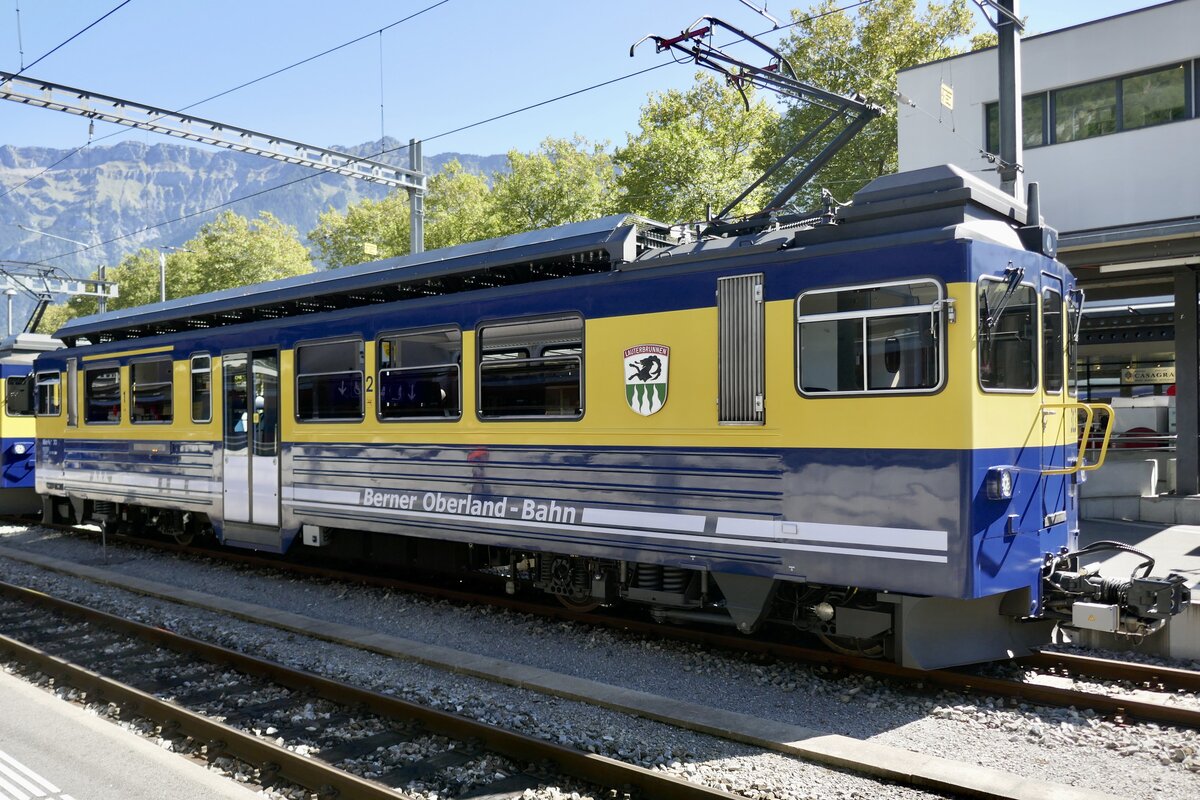Der ABeh 4/4 II 313  Lauterbrunnen  am 19.9.25 im Bahnhof Interlaken Ost.