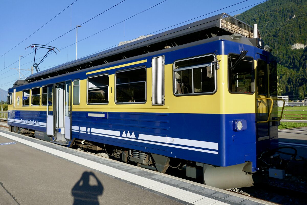 Der ABeh 4/4 II 313  Lauterbrunnen  am 19.9.25 im Bahnhof Matten.