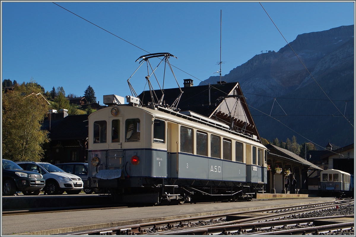 Der ASD BCFe 4/4 N° 1 ist in Les Diablerets angekommen.
18. Okt. 2014