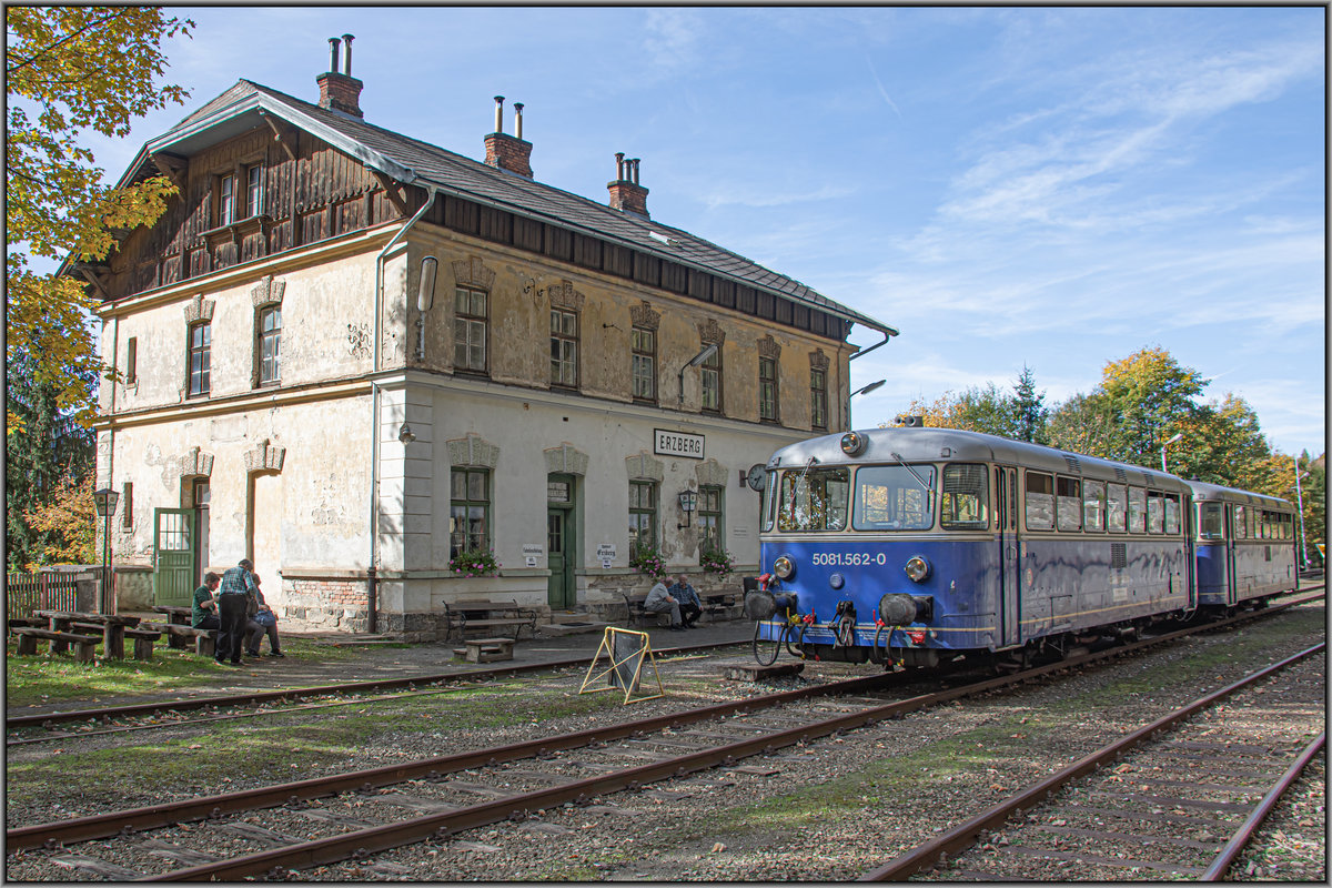 Der Bahnhof Erzberg am 13.10.2019. 
Bis hier her und nicht weiter geht es leider für Sonderfahrten auf den Erzberg 
13.10.2019