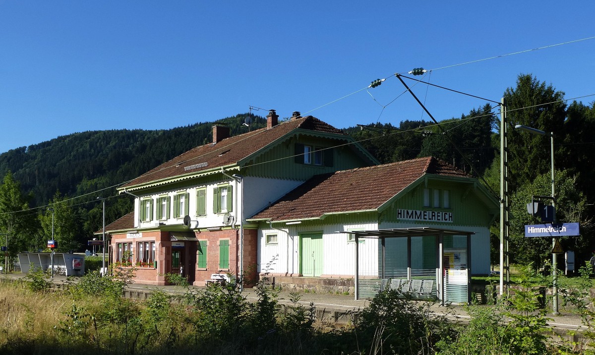 der Bahnhof Himmelreich, von hier geht es weiter ins Hllental, Aug.2013